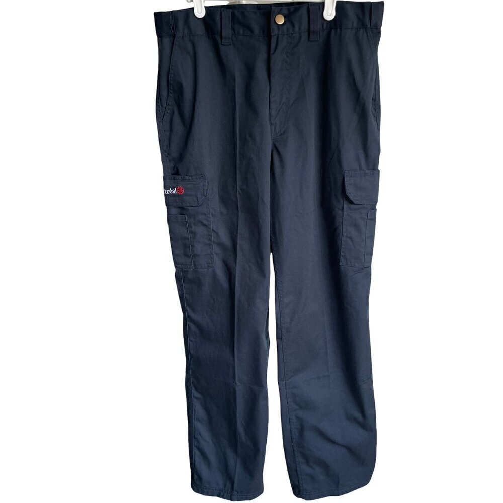 Opal Navy Blue Tough Cargo Pants Montreal 34' x 32' Men's, Eight Pockets